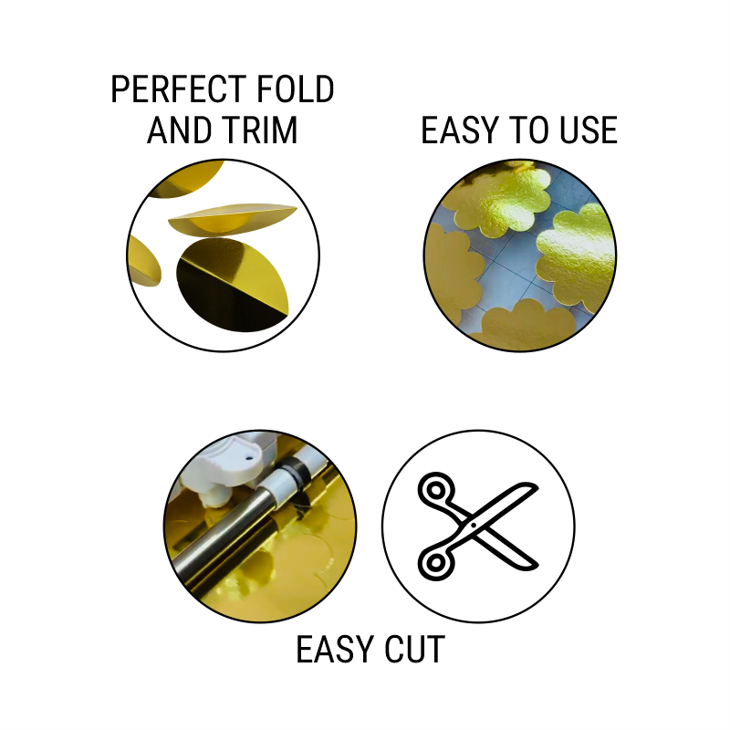 Kit 20 Sheets of Golden Laminated Paper 180 gsm