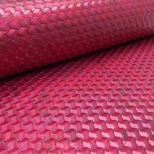 3D Strawberry faux leather Ref 312