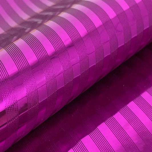Pink Stripe Faux Leather Ref 440