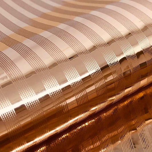 Copper Light Stripes Faux Leather Ref 488